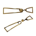 Metallist disainhaak 95mm x 20mm, paelale 15mm