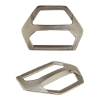 Metal triglide buckle, slider, tightener 33 x 45 mm for belt width 15 mm and 30 mm