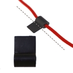 Plastic sew-on cord end or fastener ø6 x 12 mm, suitable for (elastic) cord up to ø3,5 mm