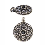 Подвеска из посеребренной бронзы ø14мм, 4шт, KL3545