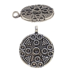 Silver-plated bronze pendant ø26mm, KL3546