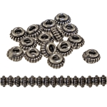 Spacer Bead, metal bead, ø6 x 4 mm, hole ø2,4 mm, 15pcs, KL3450