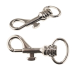 Swivel hook; swivel latch; snap hook, key clasp, 60 mm, for lace/belt max 20 mm