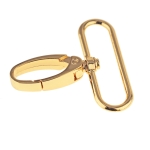 Kiiltävä karabiinihaka, jousilukko, 58 x 58 mm, hihnaan leveydella 45 (-50) mm