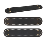 Bases, Bottoms for crocheting and braiding of bags 32 x 7cm with riveted bottom pegs