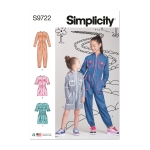 Simplicity lõikekomplekt S9722 CHILDREN`S AND GIRLS` JUMPSUIT, ROMPER AND DRESS, SS9722