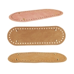 Pohjat laukkujen virkkaamiseen ja punomiseen 26 x 8,5cm, niitatut pohjanupit