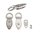 D-lenkit ruuvikiinnityksellä 37 mm x 15 mm, D-lenkit 2 kpl ja 4 ruuvia, KL4072