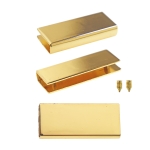 Screw-fastened metal belt end 17,5 x 40mm for belt width 38-40mm