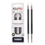 Vahetatavad ringvarraste otsikud normaalpikkuses 13cm, Karbonz, KnitPro