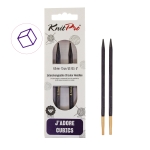 Съемные квадратные деревянные спицы на леске Cubics и J`adore, KnitPro 