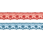 Tüllile tikitud pits 3 cm, D2977