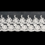 Pärlitega tikandiga pits tüllil, 15 cm