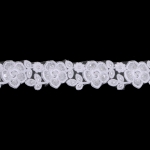 Pärlitega tikandiga pits tüllil, 4,5 cm, NF-595G70