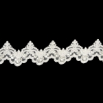 Pärlitega tikandiga pits tüllil, 9 cm