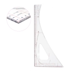 Transparent Metric Dressmakers Square Ruler, 25 cm × 60 cm, KL2121
