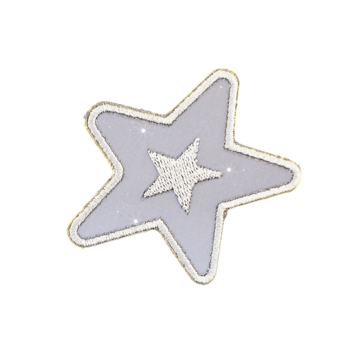 Reflective Embroidered Iron-On Patch, 6,5 x 6 cm, Kleiber LM-5675-4
