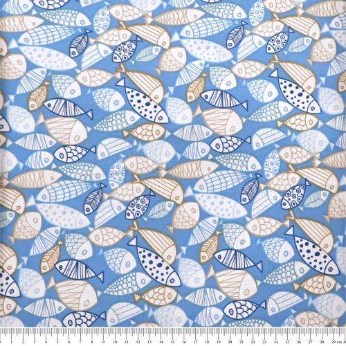 Тонкая хлопковая ткань с принтом, France, 145 cm, Toile Correze