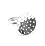 Perforated Round Finger Ring Base / 20mm