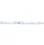Oval-shaped faceted glass beads, 5x4mm