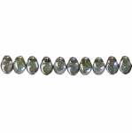 Teardrop-shaped faceted glass beads, 8x6x3mm