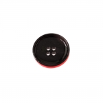 Punase ääre ja põhjaga must, kausjas, nelja auguga plastiknööp, 20mm, 32L
