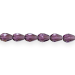 Teardrop-shaped faceted glass beads, Jablonex (Czech), 