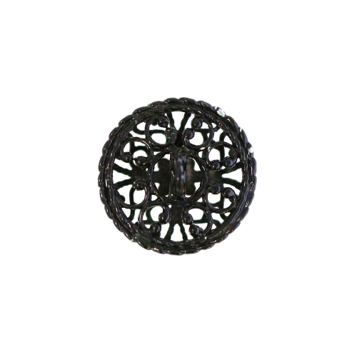 Pitsiline, õhuline, ümar, kannaga metallnööp, 23mm; 36L