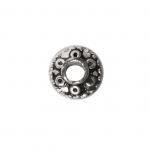 Connector Ring, metal bead, ø8 x 4 mm, hole ø2 mm