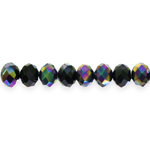 Round faceted glass beads, Jablonex (Czech), 9x7mm