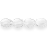 Oval-shaped glass beads with irregular surface, 13x10mm