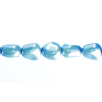 Sea stone-shaped glass beads, 11x8mm