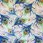 Paabulinnusulgedega trikookangas, Megan Blue Fabrics 007538, 150cm/200g