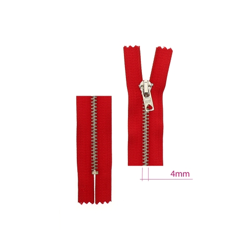 Closed end Metal Zippers Opti, zip fasteners, member width: 4 mm, 13 cm - 14 cm