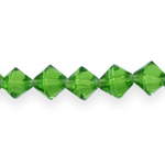 Gem-shaped faceted glass beads, 12.5x11.5mm