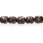 Sea stone-shaped glass beads, 11x10mm
