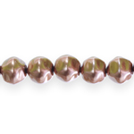 Round faceted glass beads, 11mm