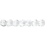 Traditional Czech glass round faceted beads with large 3mm hole, Jablonex, 9x8mm