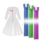 Piilovetoketju nylon 65 cm