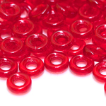 Ring-shaped glass beads with 4mm hole, 9x4mm