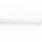Oval-shaped flat glass beads, 16x11mm