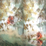 Tiigritega, trikookangas kupongina 150 cm x 150 cm, Stenzo, 19925