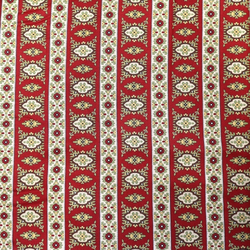 Triibu- ja ornamendimustriga, puuvillane kangas, 110cm, Jo Morton Glad Tidings, 38090