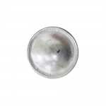 Must kolme hõbedase lilleõiega nööp ø22 mm, suurus: 34L