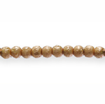 Round imitation pearl glass beads with textured surface, 4mm