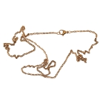 Roostavabast terasest (Stainless steel), otstest karabiinkinnitusega kett, pikkusega 60cm, lüli ø 2 mm