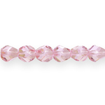 Round faceted glass beads, 10mm