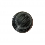 Must, sileda pinnaga, hõbedase mustriga, kannaga plastiknööp ø16 mm, suurus: 26L