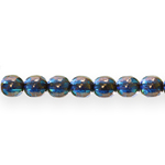 Traditional Czech round glass beads with facets, Jablonex, 8mm