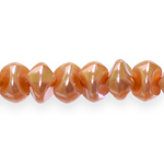 Sea stone-shaped glass beads, 10x7mm